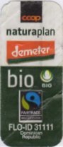 coop naturaplan demeter bio bio fairtrade flo-id 31111 domican republic