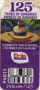 dole 125 years of bananas annees de bananes celebrate the flavors celebrez les saveurs #4011 dole.com/125