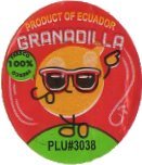 granadilla product of ecuador plu #3038