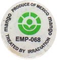 mango produce of mexico emp-068 treated by irradiation