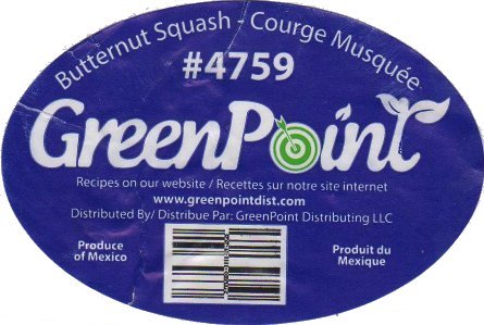 green point butternut squash courge musquee #4759 produce of mexico produit du mexique www.greenpointdist.com