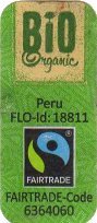 bio organic peru flo-id:18811 fairtrade fairtrade code 6364060