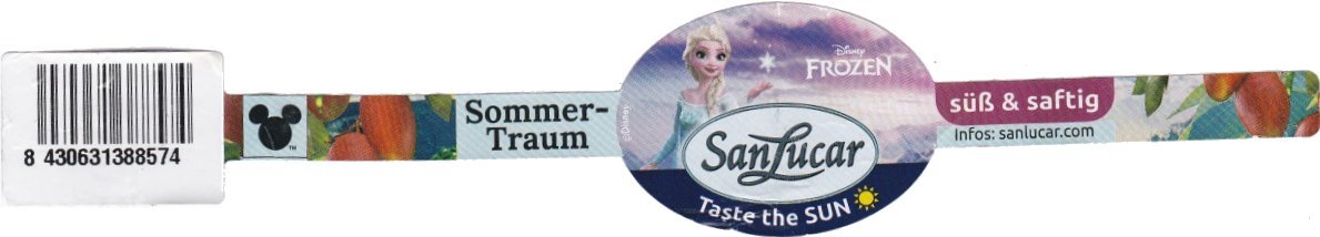 san lucar taste the sun disney frozen sommer-traum suss & saftig 8430631388574