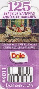 dole 125 years of bananas annees de bananes celebrate the flavors celebrez les saveurs #4011 dole.com/125