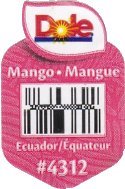 dole mango mangue ecuador/equateur #4312