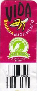 vida banana #4011 mexico sustainably grown certified scs global services sg-0160