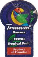 tranval banana fresh tropical fruit product of ecuador