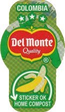 del monte quality colombia sticker ok home compost